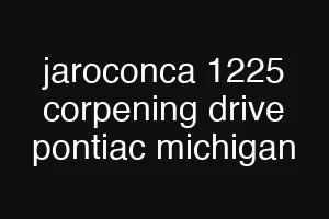 jaroconca 1225 corpening drive pontiac michigan